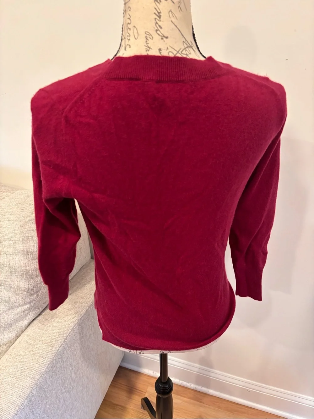 J.Crew oxblood 100% cashmere crewneck sweater size small